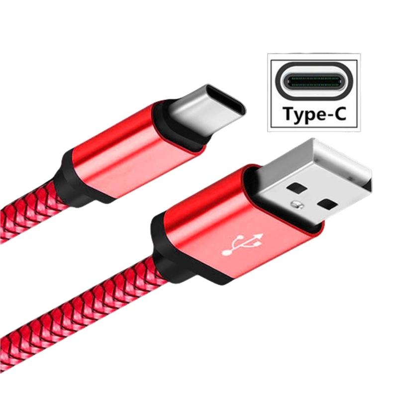 Нейлоновый плетеный кабель Type C для быстрой зарядки, зарядный кабель USB A для телефонов, планшетов, адаптеров питания, эффективный