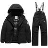 Зимний лыжный Детский лыжный костюм куртка и брюки 2 предмета комплект Теплый Водонепроницаемый Для мальчиков и девочек Для активного отдыха Лыжи Сноуборд Зимний лыжный Детский