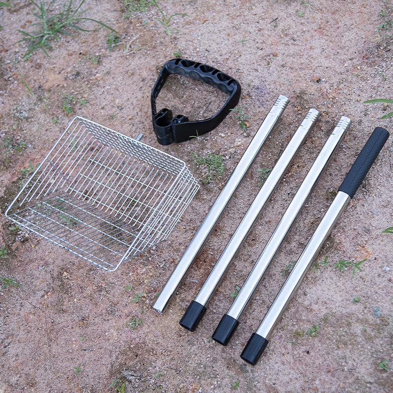 Многофункциональный совок для навоза из нержавеющей стали, регулируемый совок для уборки фекалий длиной 169 см с эргономичной рукояткой