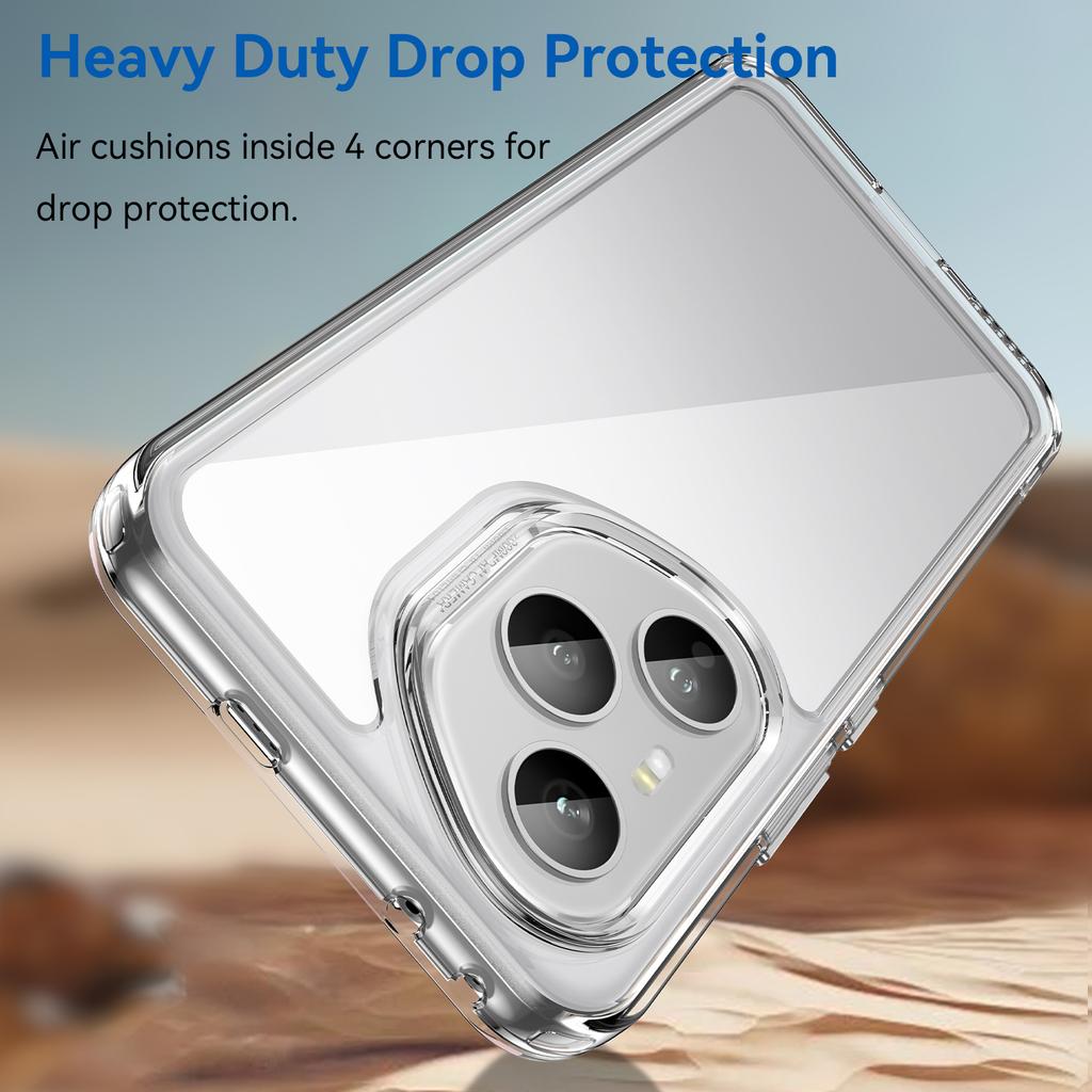 Для Honor 400 Pro 5G (Глобальный) Чехол WANLONFENG серии MF из ТПУ и акрила, прозрачный чехол для телефона с пленкой из закаленного стекла