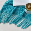 Lightweight Soft Cozy Throw Blanket with Tassels Teal Decorative Throws for Modern Farmhouse Living Room Bedroom Throw for Gifts