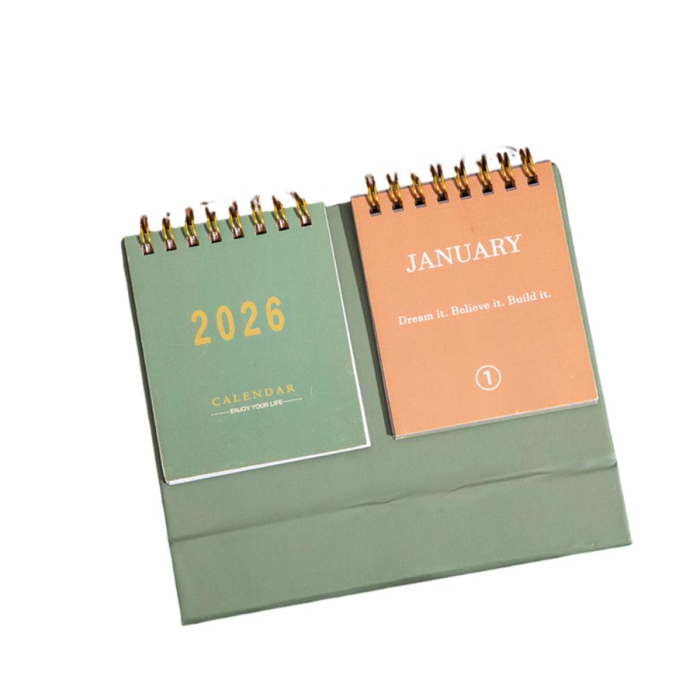Minimalist Design 2026 Desktop Calendar Spiral Binding Memo Calendar Checklist Planner Office Use