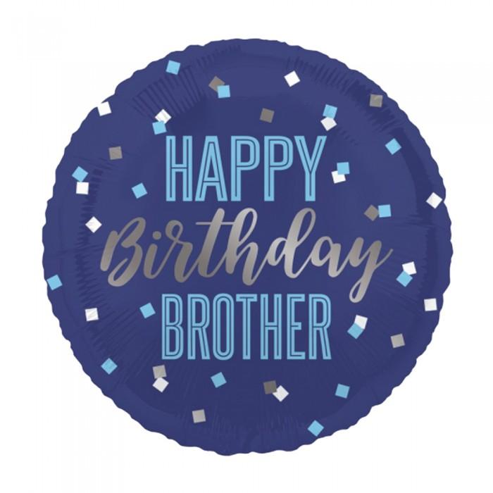 Unique Party Brother Round Happy Birthday Foil Balloon