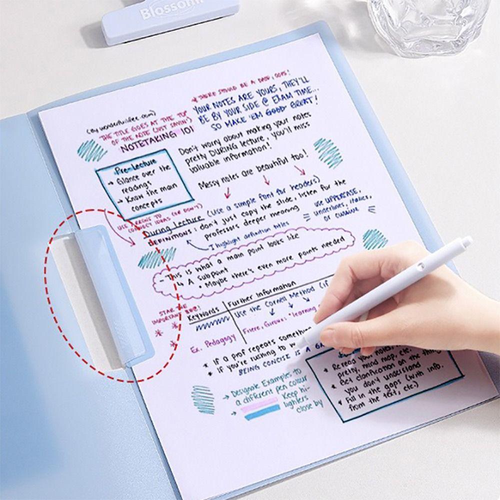 5PCS/Set Rotating Side Opening A4 File Folder Gradient Color File Organizer  School Office