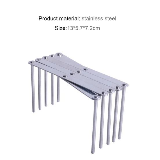 Полка для крышки кастрюли, выдвижная, складная, многоцелевая, компактный органайзер для посуды, крышка кухонной кастрюли из нержавеющей стали