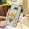 Anti-knock Protective Phone Case For Xiaomi Poco X3 NFC/X3 Pro Durable Oil Painting Phone Holder Wrist Strap Flower Ring