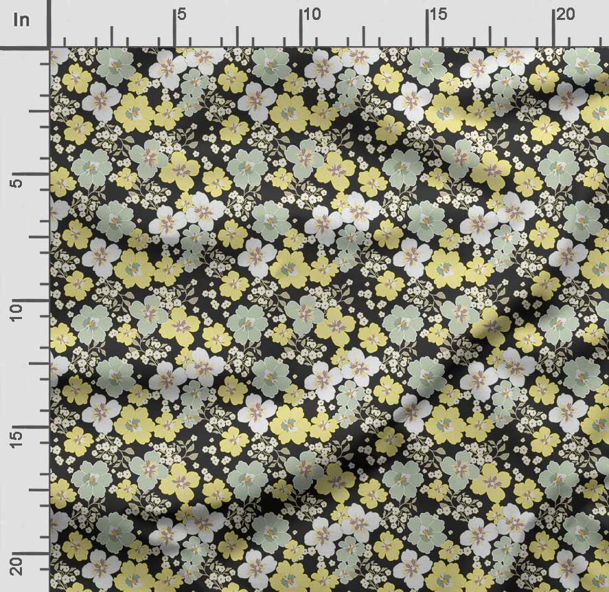 Soimoi Цветочный принт, хлопковый батист, ткань для квилтинга, продаваемая во дворе, хлопчатобумажная ткань средней плотности шириной 42 дюйма,