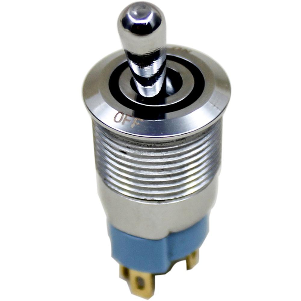 2 шт., высококачественная кнопка с подсветкой, гоночная винтажная ручка ВКЛ-ВЫКЛ, отверстие 16 мм, 12 В 220 В, универсальное напряжение 5 А, водонепроницаемый IP67