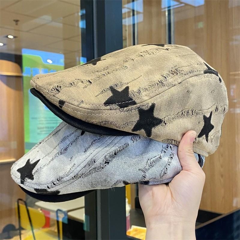 Star Pattern Vintage Baseball Cap For Women With Sun Protection And Breathability Summer Style