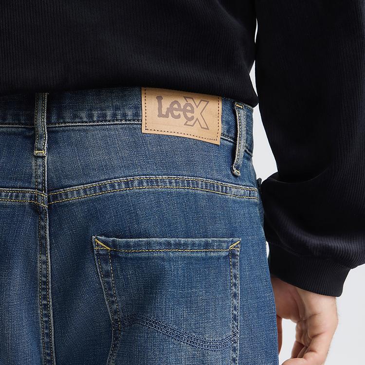 Lee Jeans Men's Dark Blue Moderate Wide Leg Pants LMB0040513QJ00FA08982