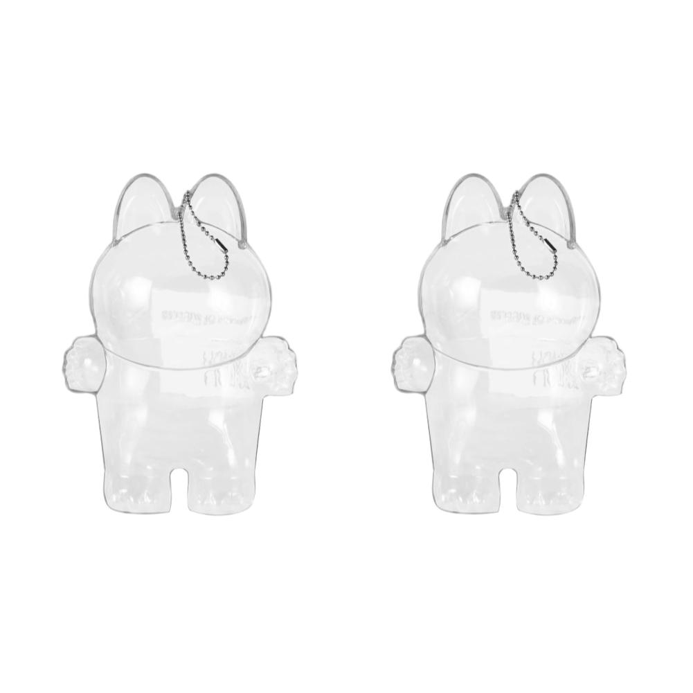 Для Labubu V1 V2 Прозрачный защитный чехол Игрушка-монстр Эльф Кукла Коробка для хранения Пылезащитный Подвесной Мешок для плюшевой куклы Дисплей-чехол