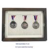 Solid Wood Medal and Certificate Display Rack with Photo Frame