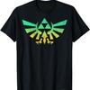 Футболка с графикой Legend of Zelda Triforce Green Fade