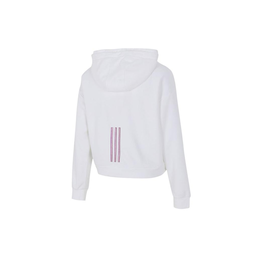 adidas Neo Alphabet Logo Print Спортивная толстовка с капюшоном Женские топы Белый H18577