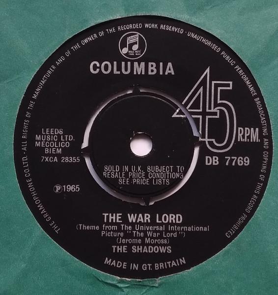 7-дюймовая пластинка SHADOWS The War Lord DB7769 Columbia 1965 Великобритания Поп Б/у