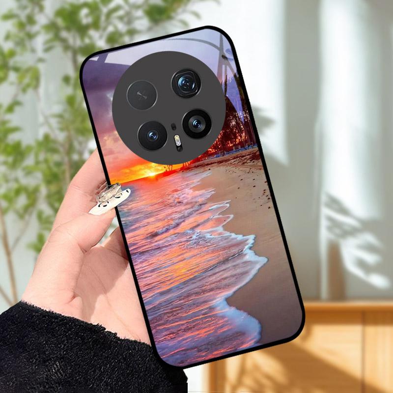 Закаленное Стекло Чехол Для Телефона Для Honor Magic 8 8Pro Роскошная Модная Задняя Крышка Для Magic8 Pro Чехлы BKQ-AN00 Ударопрочный Мультяшный Capa