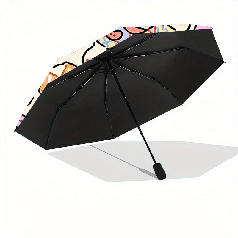 1pc Button Friends Automatic Opening/closing Umbrella with Auto Open/Close, Windproof, Foldable Sunshade, Perfect Gift for Friends, Durable