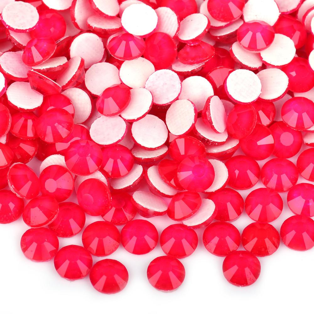 Weichen Имитация австрийского горячего бриллианта, неоновый флуоресцентный мокко резиновый низ сверла, стеклянный кристалл наклейки алмазный нейл-арт аксессуары для одежды своими руками