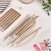 6pcs Cake Birthday Candles Colorful Gold-plated Pencil Decor Candles Candles Party Birthday Festival Decoration Set DIY Wed H1M6