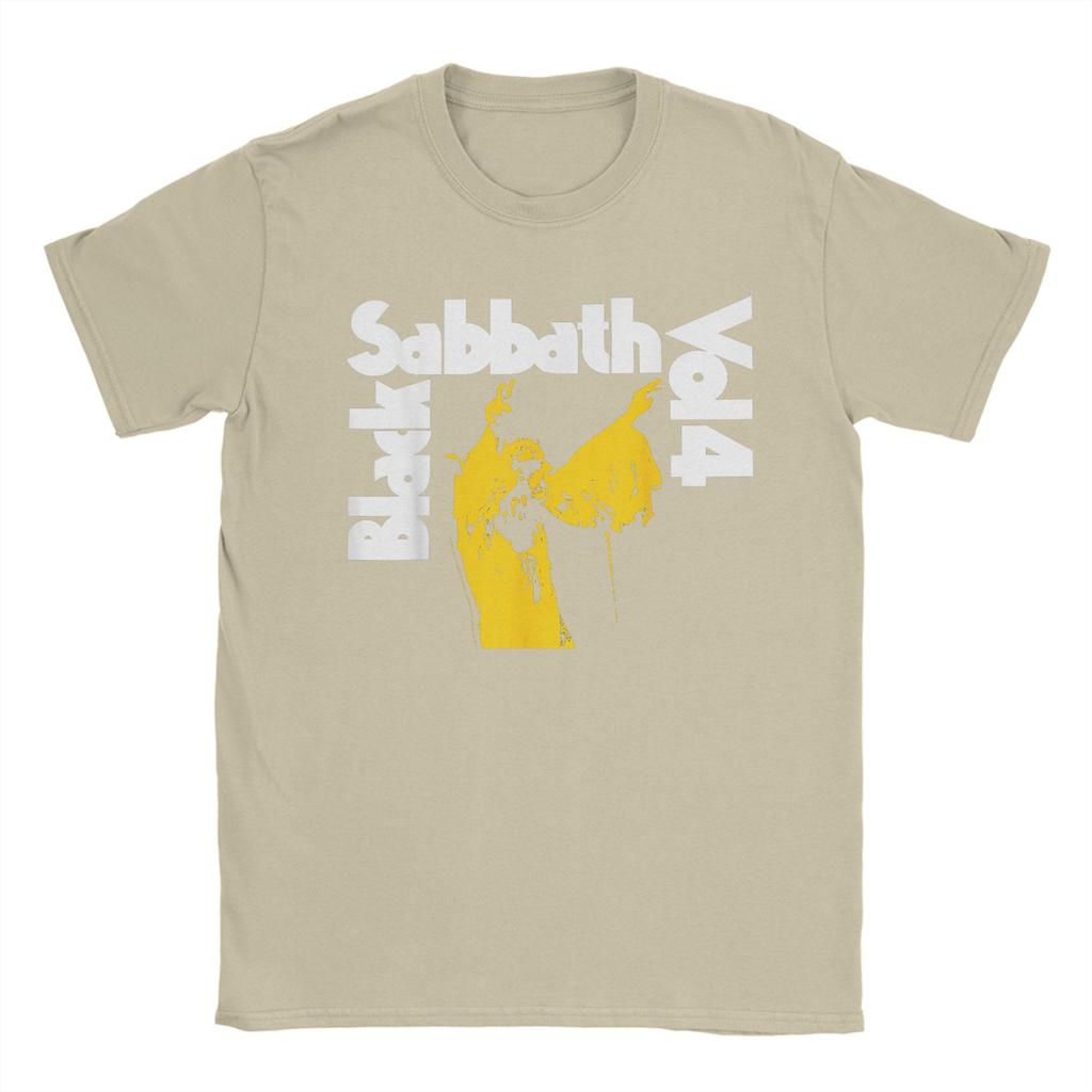 Футболка Black Sabbath Vol 4 Летняя Хэви-метал Рок-группа Потрясающие Футболки 100% Хлопок Футболка с коротким рукавом Повседневные Футболки