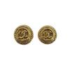 Vintage Large COCO Mark Earring Metal Gold Women Used