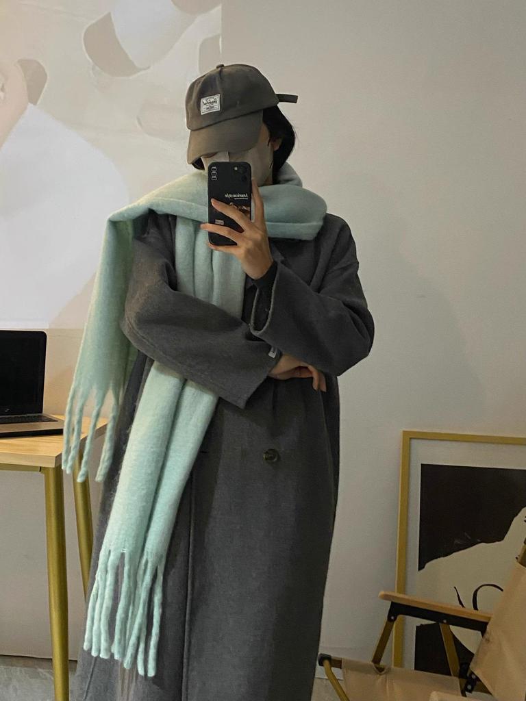 Meiraid Women's Striped Scarf: Warm, Thickened, Versatile Neckwear for Autumn and Winter