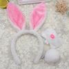 Plush Bunny Ears Headband for Easter & Halloween - Kids & Adults Party Costume.
