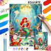 Digital Oil Painting Diy Oil Painting Hand Painting Mermaid Undersea Music Scene Living Room Bedroom Decoration Painting