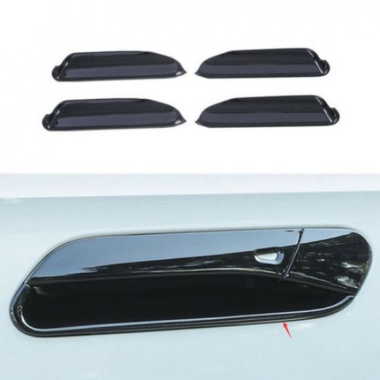 Glossy Black Exterior Door Handle Bowl Cover Trim For Volkswagen ID.4 2021 2022