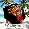 Custom Name Personalized FC Bayern Print Umbrella, Auto Open Close, 8‑Rib Sturdy Frame, Commute Camping Hiking Use, Birthday Gift