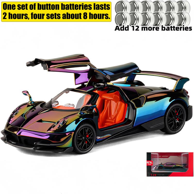1:24 Pagani Huayra Dinastia BC Суперкар Сплав Гальваника Модель Спортивного Автомобиля Металл Автомобили Модель Гоночной Машины на Трассе Звук Свет