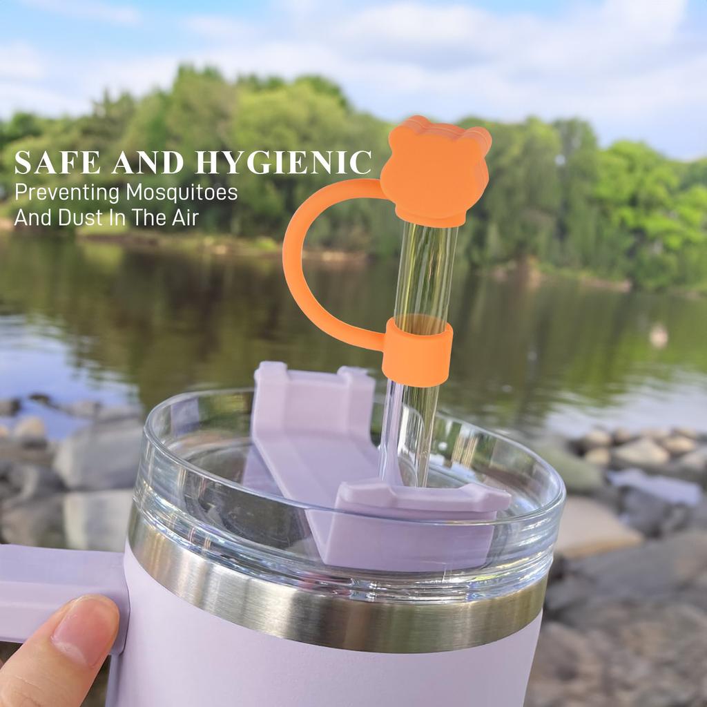 10 мм Крышки для трубочек Многоразовые силиконовые крышки для трубочек для кубка Стэнли Герметичные пыленепроницаемые крышки для трубочек Аксессуары для стаканов