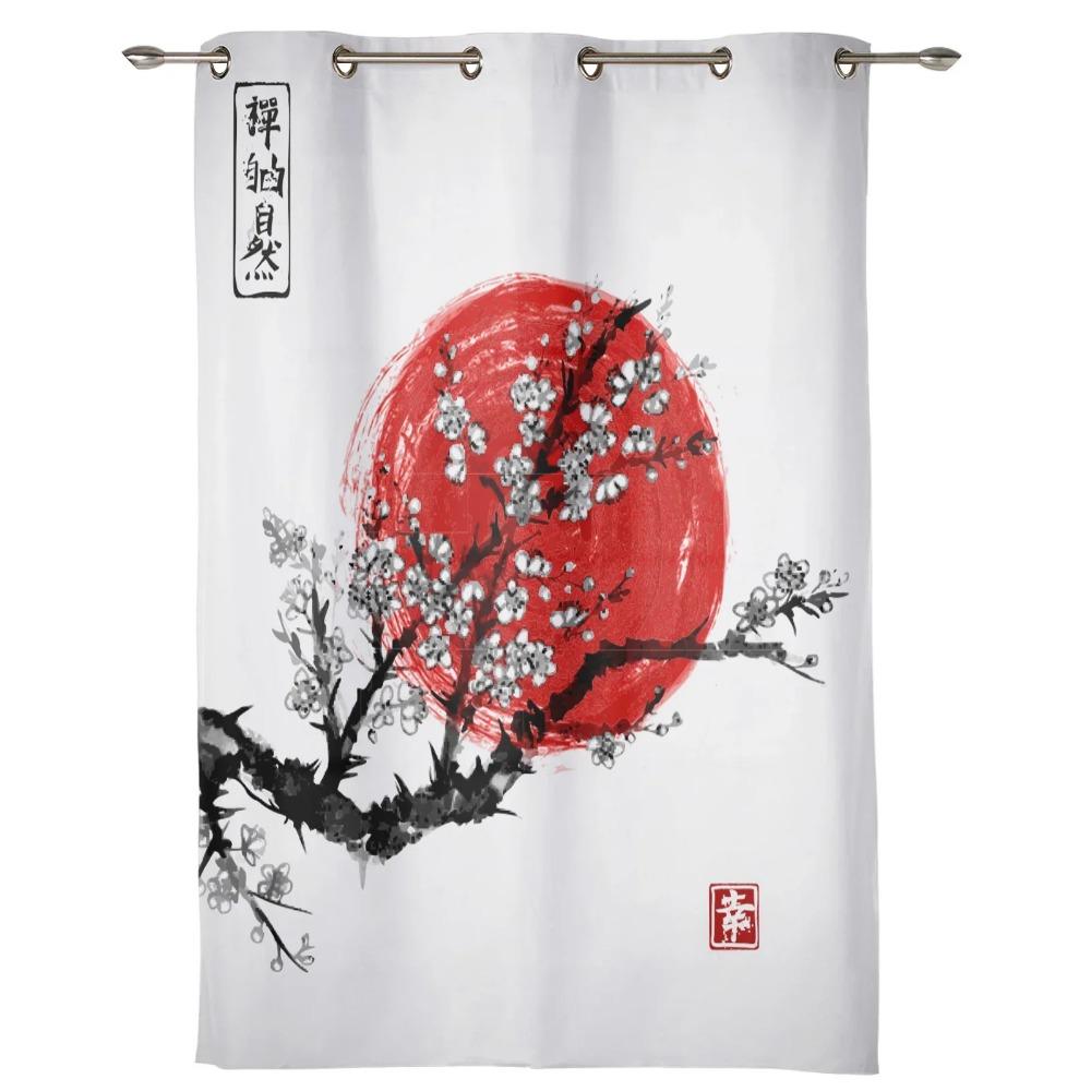 Сливовое солнце чернила живопись шторы для спальни гостиная шторы кухня детская комната оконные шторы современный домашний декор