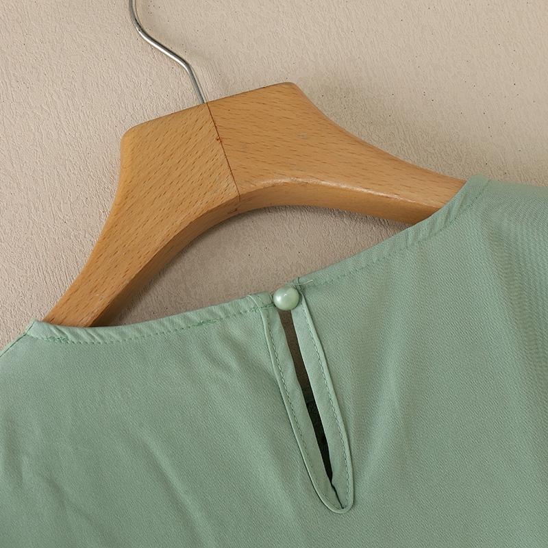 ZANZEA Женская повседневная ажурная блузка с коротким рукавом в стиле пэчворк с крючком