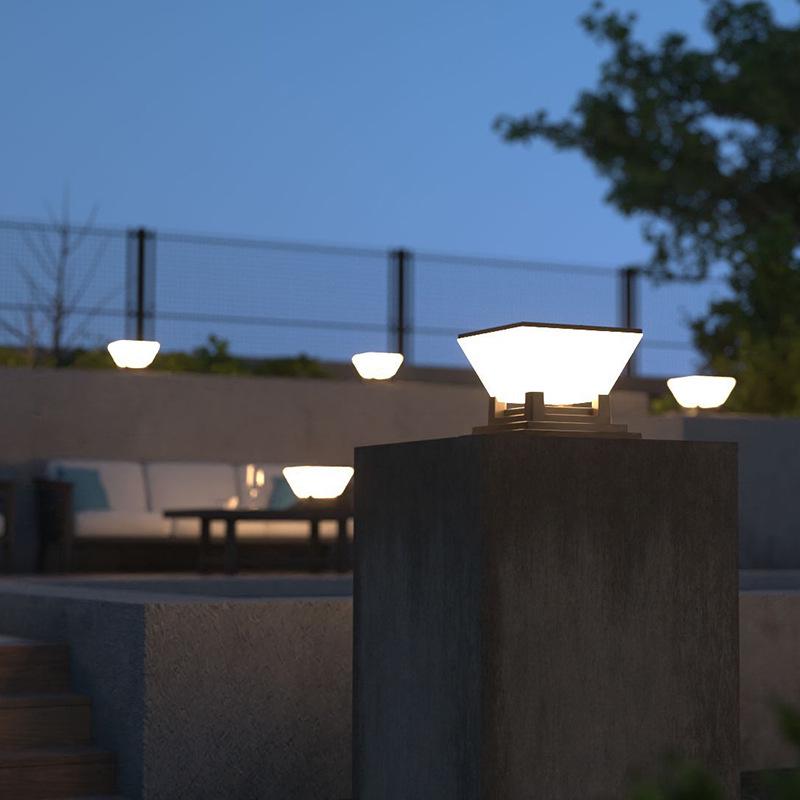 Солнечный уличный садовый столбик - Идеально подходит для двора, виллы, семейных посиделок и кемпинга