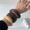 Толстые круглые браслеты Геометрические деревянные браслеты Винтажные деревянные браслеты Подарки