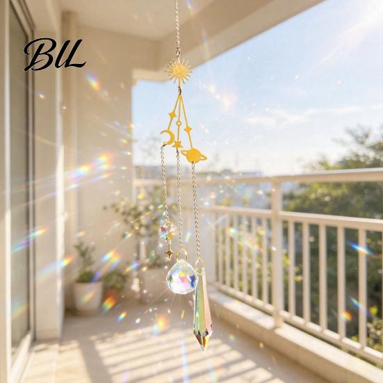 Decorative Window Suncatcher Crystal Suncatcher, Rainbow Maker Prism Hanging Wind Chime, Pendant Sophisticated Balcony Decor for Window, Balcony,