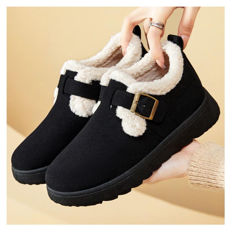 Модные зимние плоские хлопковые туфли женские ботинки на платформе для снега плюшевые теплые зимние толстые модные женские ботильоны Botas Mujer Bottes Femmes