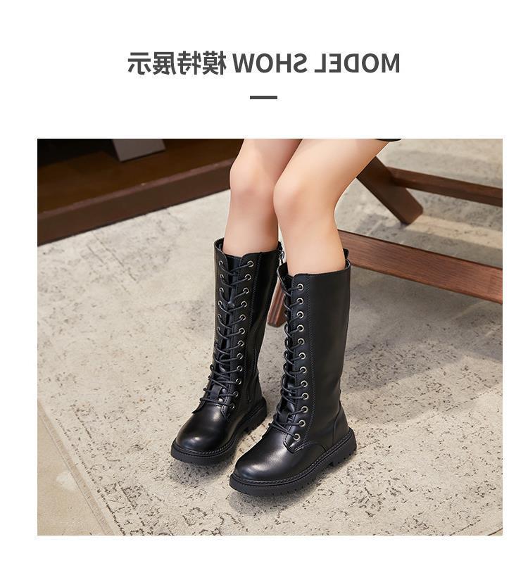 Girls' High-Top Princess Boots: Fashion Show Performance Simple Long Boots