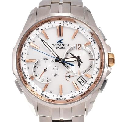 Б/у Низкая цена Casio CASIO OCW-S3400E-7AJF Oceanus Manta Солнечные Радиоуправляемые Мужские Хороший Товар A#146712