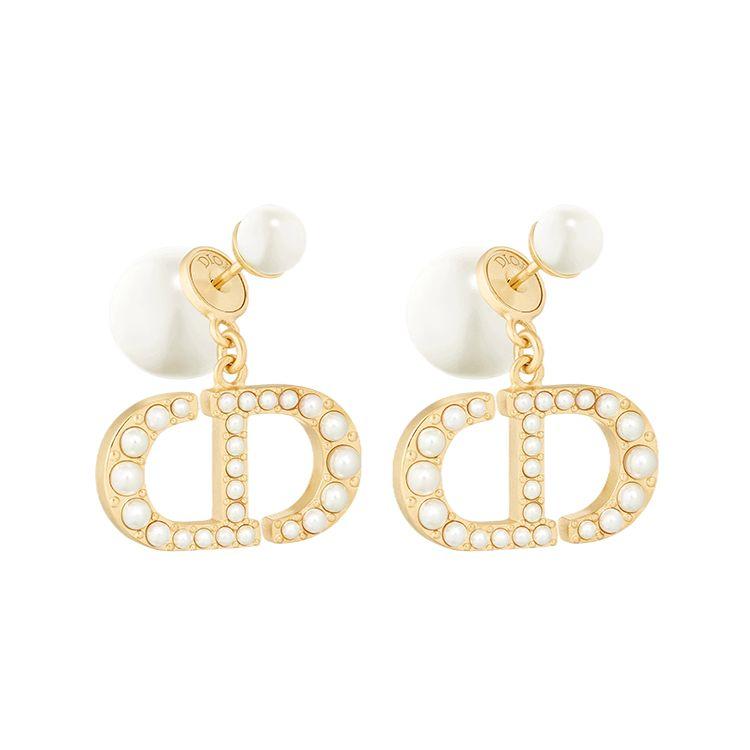 Dior Classic Pearl CD Earrings Women earrings E1654TRIRS-D301