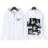 Ariana Grande Album Petal Print Zipper Hoodie Fashion Sweatshirts Long Sleeves Casual Loose Zip Up Jacket Coat