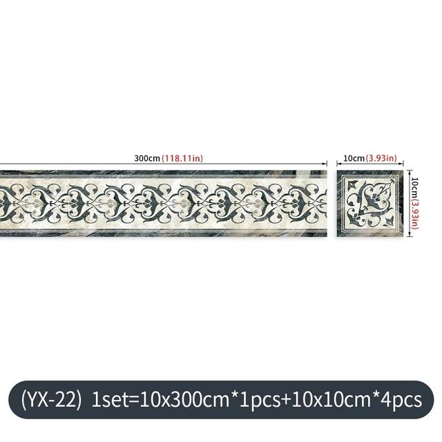 Съемный бордюр для пола, самоклеящиеся наклейки на плитку, пилинг-палка для гостиной, водостойкий настенный декор, линии, наклейки для кухни, ванной комнаты