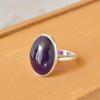 Amethyst Ring, Handmade Ring, Designer Ring Statement Ring, Birthstone Ring, Oval Ring, Bezel Ring, Anniversary Gift, Partywear Ring