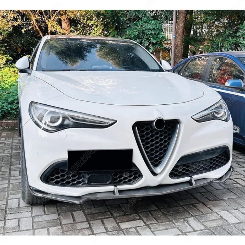 For Alfa Romeo Stelvio 2017 2018 2019 2020 2021 2022 2023 2024 Car Front Bumper Lip Splitter Front Blade Guard Protector Cover