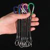 Camping Spring Elastic Rope Anti-lost Phone Keychain Camping Carabiner Portable Fishing Lanyards