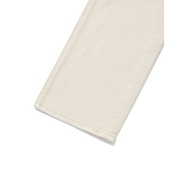 Covernat Ss23 Solid Color Comfortable Zipper Straight Leg Jeans Unisex jeans Beige CO2301PT33EC