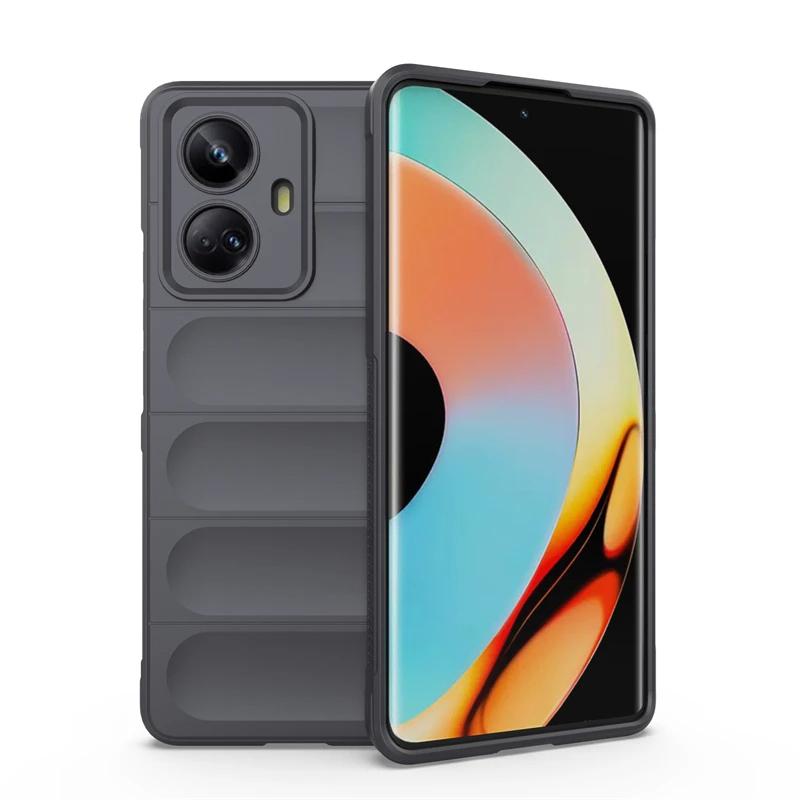 Чехол для OPPO Realme 10 Pro Plus 5G, задняя крышка, чехол для телефона, жидкий силикон, противоударные чехлы, защитный чехол Funda Coque