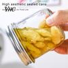 Multifunctional Food Container 300/400/500/650ML Glass Sealed Jar with Screw Airtight Lid Large Capacity Clear Fruit Diameter Jam Dry Goods Nuts Grain