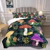 Cute Mushroom Bedding Set Twin Full Size Kids Comforter Cover Set for Teens Duvet Cover Room Decor Quilt Cover with Pillowcases